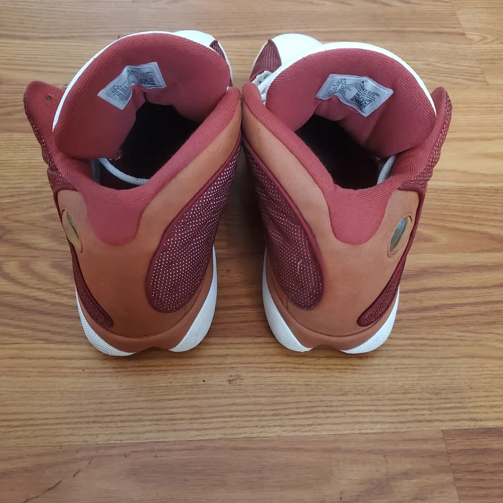Jordan Men's High-Top Sneakers in Maroon and Tan